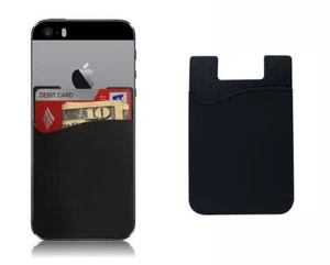 2 PCs Premium Quality Silicone Phone Wallet Cash Credit card Holder 3M Brand - Picture 1 of 2