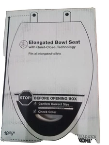 Kohler K-20466-0 länglicher WC-Sitz aus Steinholz mit Quiet-Close - Bild 1 von 7