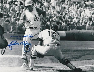 RICK MONDAY OAKLAND A'S 1ST MLB #1 DRAFT PICK 1965 ACTION SIGNED 8x10 - Picture 1 of 1