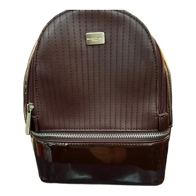 David Jones Paris Mini Backpack Purse Purple, Faux Leather With Keychain - Image 1 of 4