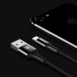 BASEUS LED Light USB Charging Cable For IPHONE 8 7 6S Plus X 5 IPAD Original ... - Picture 1 of 6