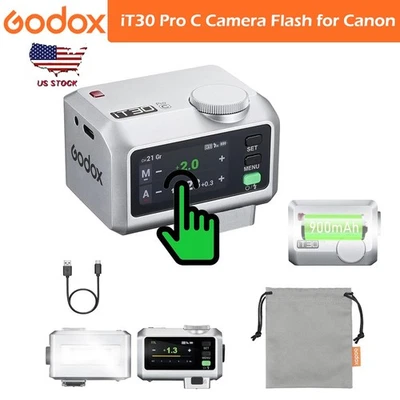 Câmera sem fio GODOX iT30 Pro TTL mini TTL flash 2.4G sem fio para câmera Canon - Imagem 1 de 4