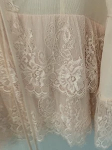 Nanette Lepore Top Women Pink Floral Lace Silk Feminine Sheer Y2K Career Sz 6 - Picture 1 of 12