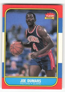 1986-87 Fleer #27 Joe Dumars BASKETBALL Detroit Pistons - Picture 1 of 2
