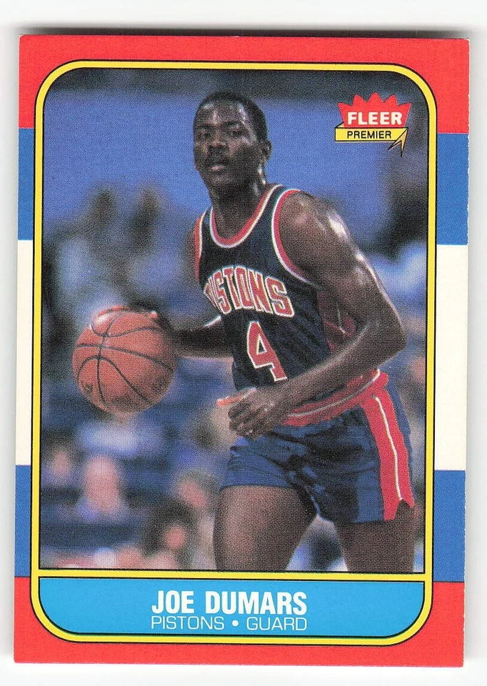 1986-87 Fleer #27 Joe Dumars 篮球底特律活塞 — 第 1/2 张图片