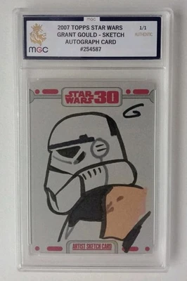 TOPPS 2007 STAR WARS 30th ANNIVERSARY STORMTROOPER SKETCH CARD 1/1 MGC GRADED  - Image 1 of 4