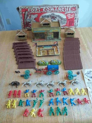 Juego T. Cohn Fort Comanche 1957 100 % completo en caja C-7 con instrucciones Foto 1 de 4
