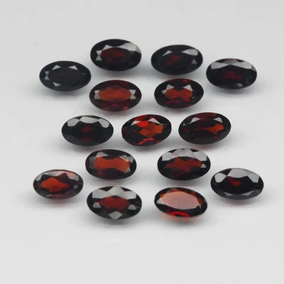 💎 Lote de 15 piezas de granate almandino rojo natural ovalado de 4,38 quilates - piedras preciosas de África Foto 1 de 4