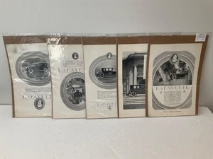 Lote de 5 anuncios impresos de LaFayette años 20. Aprox 7”x10”. Embalado y embarcado. PX7 - Imagen 1 de 3