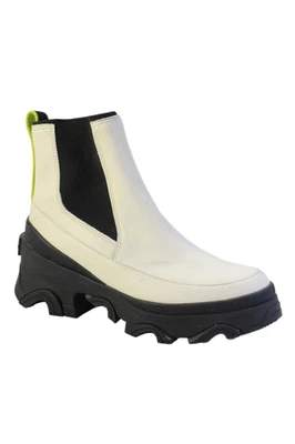 Sorel Womens Leather Sculpted Detail Slip On Ankle Boots White Size 8 - Image 1 of 4