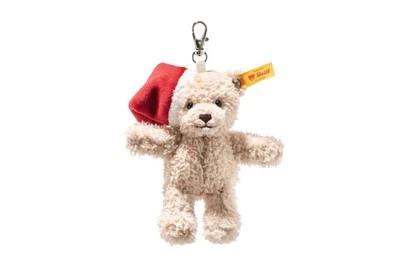 Steiff 112607 Ben Christmas Keyring Plush Bear Wearing Santa Hat - Image 1 of 4