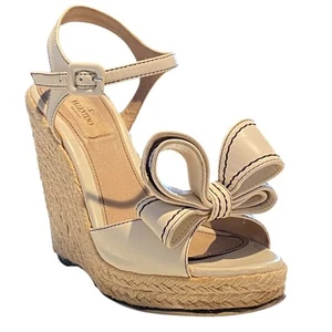 SANDALIAS PLATAFORMA VERANO VALENTINO GARAVANI MUJER TALLA 6 CUÑA USADAS L27 - Imagen 1 de 11
