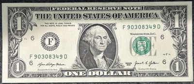 Lot Of 2 ~ 2021 $1 FRN Consecutive Serial Numbers Uncirculated Notes - Image 1 of 4