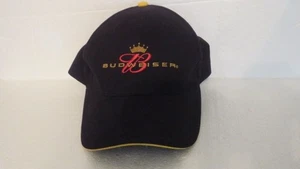 BUDWEISER, SCHWARZ, BASEBALLMÜTZE KAPPE MIT RIEMEN HINTEN, - Bild 1 von 2