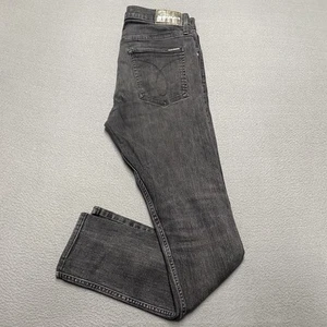 Calvin Klein Jeans Mens 34x34 Black Denim Slim Tapered Stretch Preppy Y2K - Picture 1 of 13