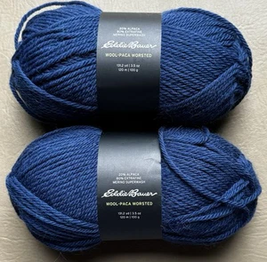 Eddie Bauer Lana-Paca Hilo Worsted 2 sk Lana Merino Alpaca 3,5 OZ Azul Pacífico - Imagen 1 de 6