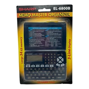 Sharp Electronic Organizer Memo Master EL-6800B Phonebook PDA w/ Game SEALED - Picture 1 of 8