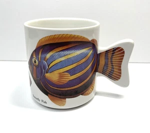 Vintage 1991 Salamander Schmetterling Fischflosse Griff Keramik Kaffee Tee Tasse Becher - Bild 1 von 6