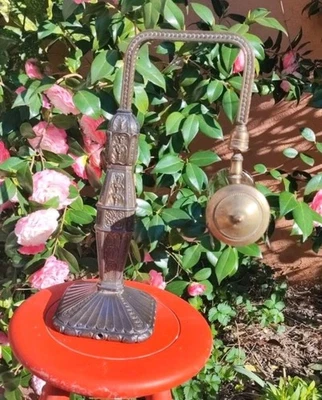 Exceptionnelle Grande Lampe De Bureau Notaire/ Piano/ Banquier En Bronze  - Photo 1/4