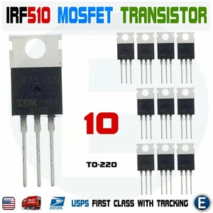 10 Stück IRF510N IRF510 Power MOSFET N-Kanal Transistor 5,6A 100V IRF510PBF TO-22 - Bild 1 von 4