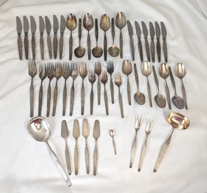 FRIGAST DENMARK SILVER PLATED SAVOY FLATWARE 50 PIECES WITH SILVERCHEST - Picture 1 of 24