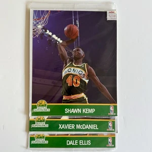 Lot of 3 1991 NBA Hoops 8X10 Action Photos/Seattle SuperSonics/HOF Shawn Kemp +2 - Picture 1 of 4