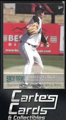 Chris George 2008 MultiAd Colorado Springs Sky Sox #10 Colorado Springs Sky Sox - Image 1 of 2