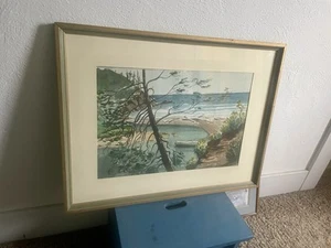 Clyde Keller, Jr. Watercolor Oregon Coast Scene Excellent Condition - Picture 1 of 5