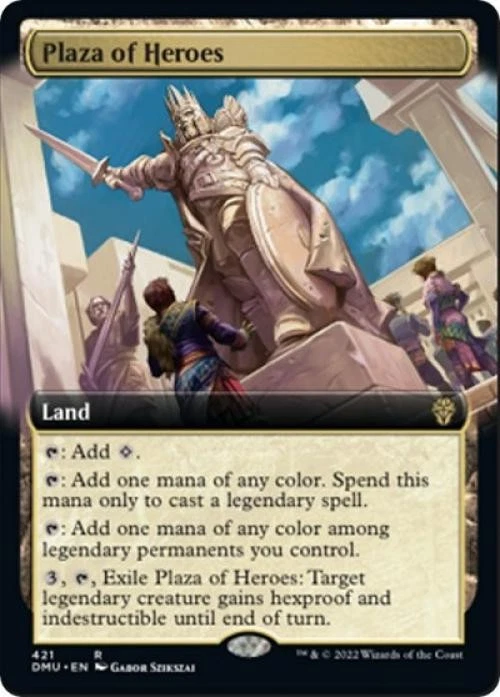 MTG English Plaza of Heroes (Extended Art) NM Foil Dominaria United - Image 1 of 1