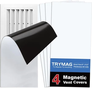 Starke Bodenlüftungsabdeckungen 8"X15", 4er Pack Magnetische Lüftungsabdeckungen für Zuhause Bodenständer - Bild 1 von 12