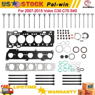 Комплект прокладок головки блока цилиндров и впускной выпускной клапан для 2007-2015 Volvo C30 C70 S40 - Изображение 1 из 4
