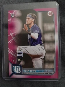 2022 Bowman JOSH LOWE RC fucsia #'d /299 ROOKIE Card #33 - Tampa Bay Rays - Foto 1 di 2