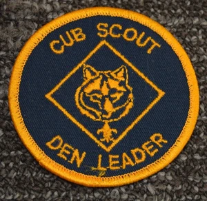Boy Cub Scout Den Leader Shoulder 3" Round Uniform Shirt Sleeve Patch BSA - Picture 1 of 4