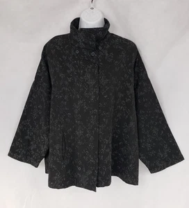 EDW Spirithouse Mujer S/M Chaqueta Negra EE. UU. Botón Kimono Cuello Lagenlook - Imagen 1 de 12