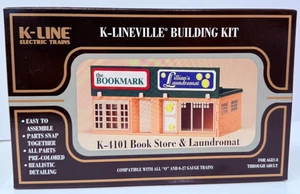 K-Line O Scale: K-Lineville Book Store & Laundromat Kit K-4101 – NEW & SEALED - Picture 1 of 6