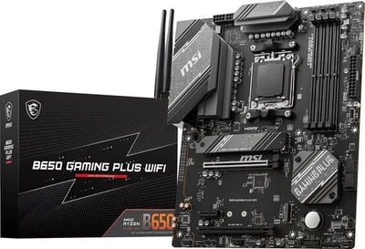 MSI B650 GAMING PLUS WIFI Gaming Motherboard AM5 ATX Ryzen 9000/8000/7000 - Image 1 of 4