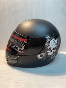 X4 Motorcycle Helmet. FMVSS 218 DOT W/ Skull Pistons NEW ! - Picture 1 of 18