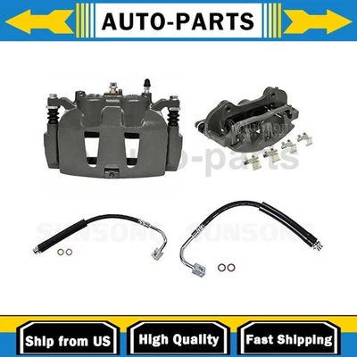 Pinzas de freno de disco delanteras + línea de freno delantera para Dodge Grand Caravan 3,6 L Foto 1 de 4