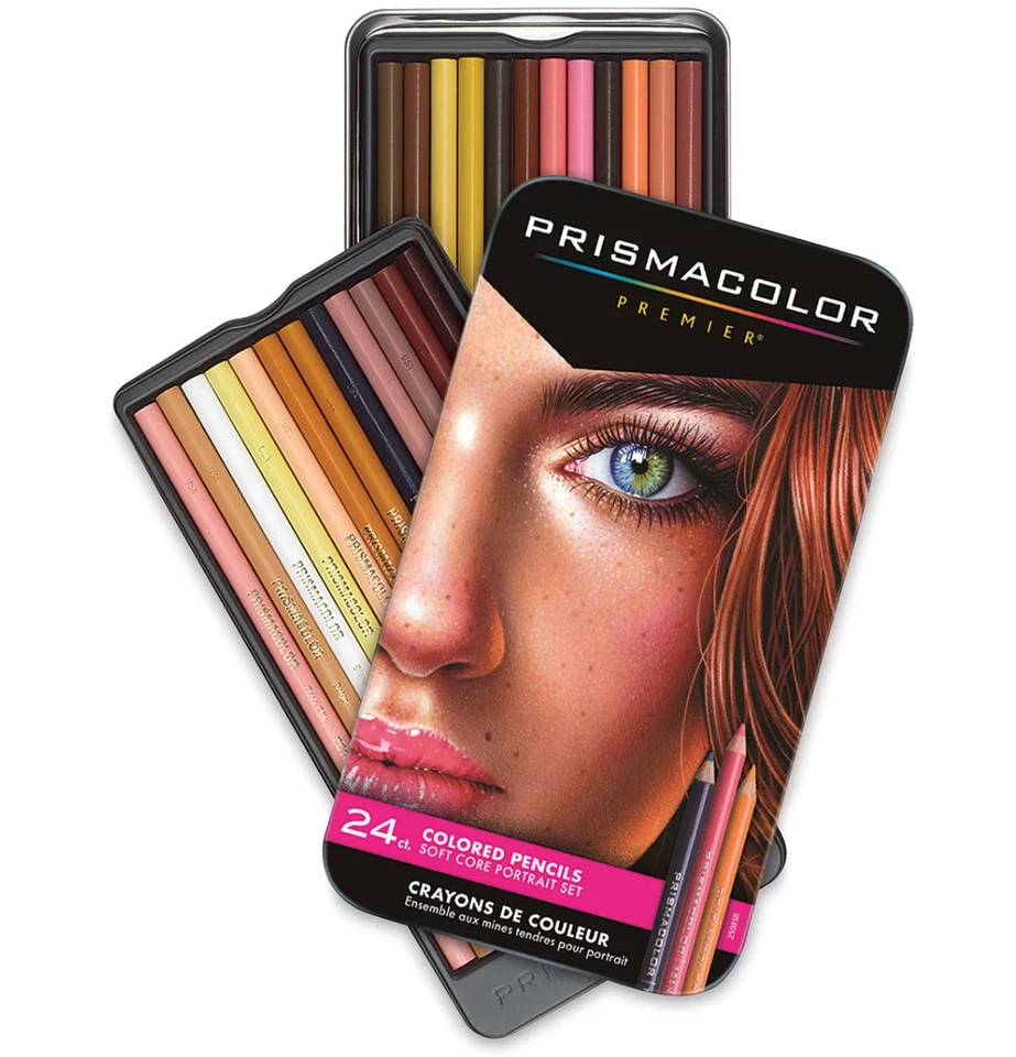 Sanford Wood Prismacolor Premier Colored Pencils 24 Kg Portrait