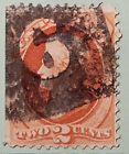 1879 U.S. Scott# 173 Postage Stamp 2 Cent Used Scarce Negative Numeral 6 Cancel