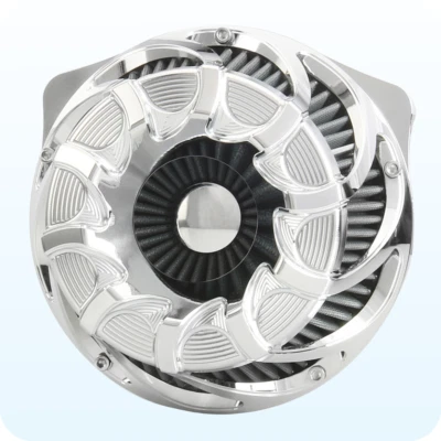 Chrome Air Cleaner Intake Filter For Harley Street Glide 2008-2016/Softail 16-17 Foto 1 de 4