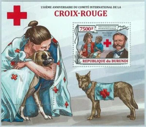 A1481- BURUNDI, ERROR, МISPER, Souvenir sheet: 2013 Dunant, Red Cross, Dogs - Picture 1 of 1