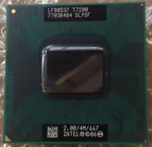 Intel Core 2 Duo T7200 2.0GHz 4MB 667MHz Mobile CPU Processor SL9SF Socket M 34W - Picture 1 of 1