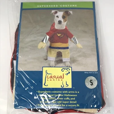 Casual Canine Halloween Superhero Dog Costume Red Sz S - Image 1 of 4