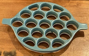 Bennington Potters David Gil Green Honeycomb Trivet MCM Vermont Beehive Design - Picture 1 of 7