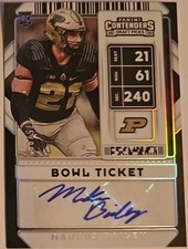 2020 Panini Contenders Draft Picks  Bowl Ticket Markus Bailey Auto RC /99!