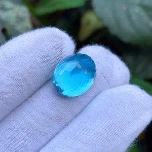 21.80 Ct. Natural Blue Topaz Oval Faceted Cut Gemstone For Customize Jewelry - Picture 1 of 2