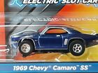 In Hand Autoworld R35 Blue 69 Chevy Camaro SS Xtraction HO Slot Car Runs on AFX