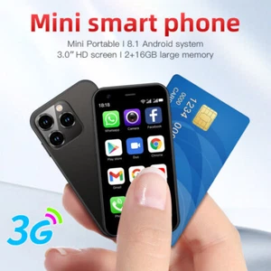 🔥Unlocked Mini 3G Phone With 2GB+16GB - Small Smartphone 3.0" HD Touch Screen - Picture 1 of 12