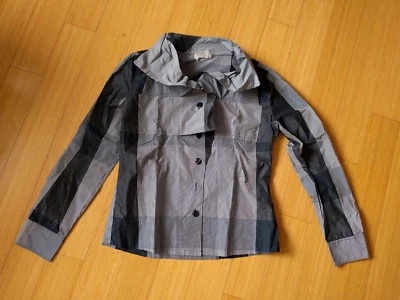 Camisa nara camicie moda italiana manga larga patrón geométrico volantes talla M Foto 1 de 4